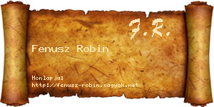 Fenusz Robin névjegykártya
